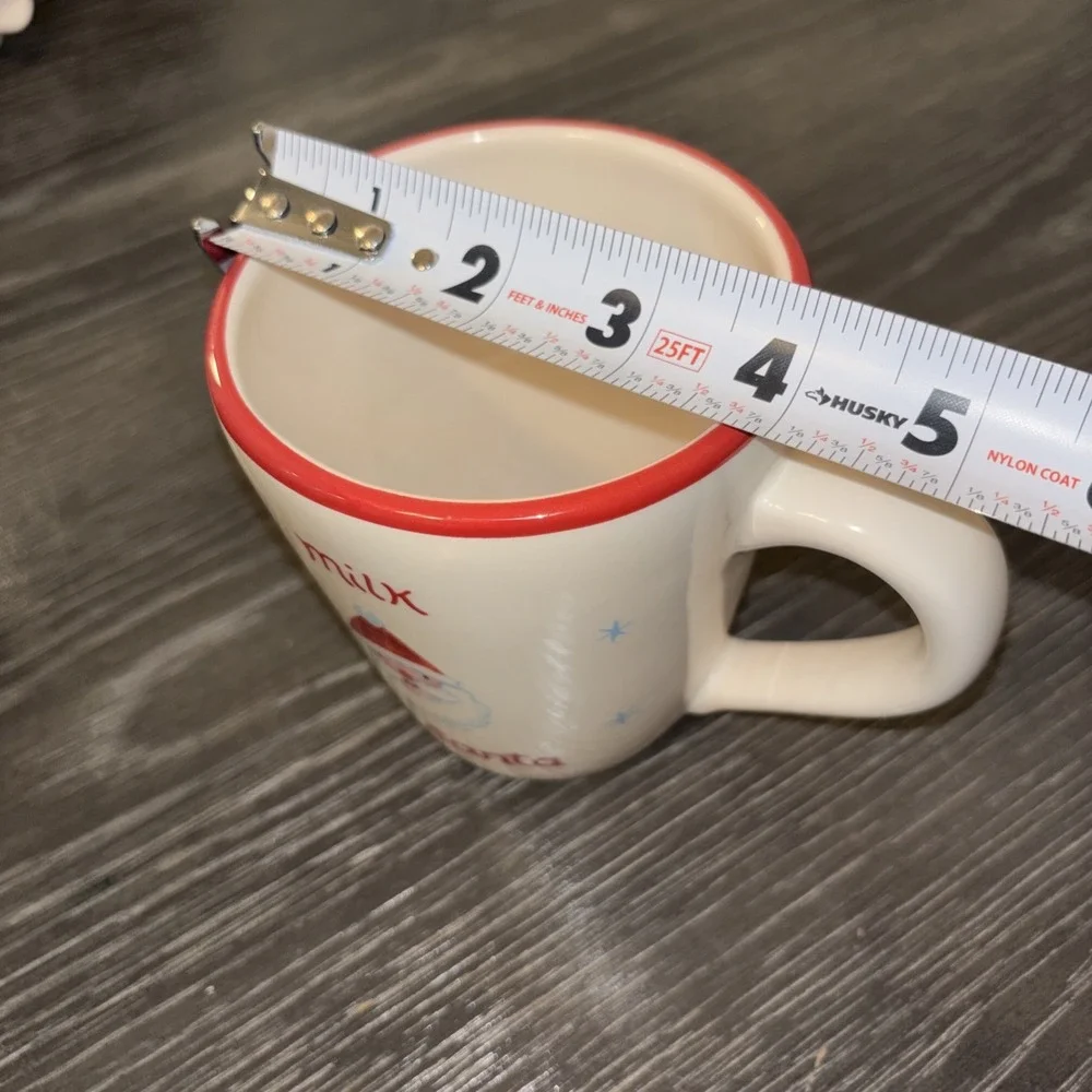 Pottery Barn Milk For Santa Mug/Cup‎ Merry Christmas Inside-EXCELLENT CONDITION